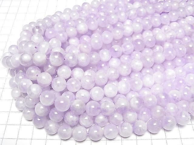 [Video] Lavender Amethyst AA++ Round 10mm half or 1-strand beads (approx. 15 inches/37 cm)