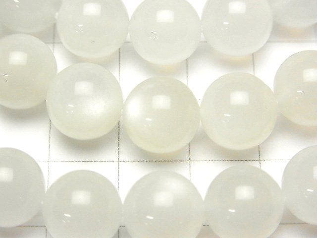[Video] White Moonstone AAA- Round 10mm Bracelet