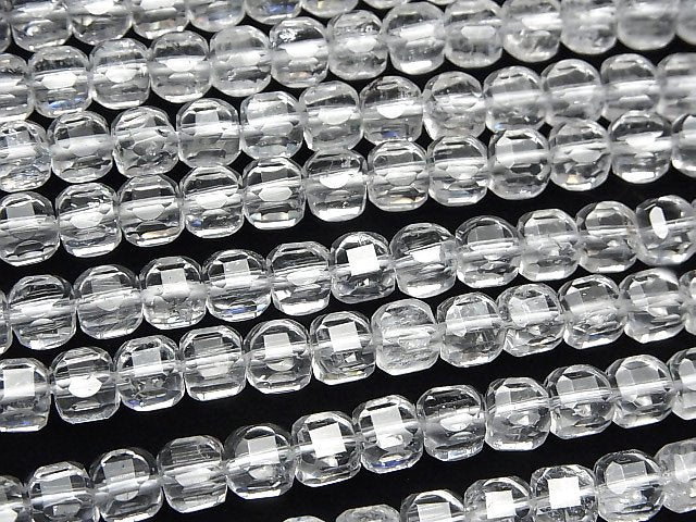 [Video] High Quality! Crystal AA++ Cube Shape 6x6x6mm half or 1strand beads (aprx.15inch / 37cm)