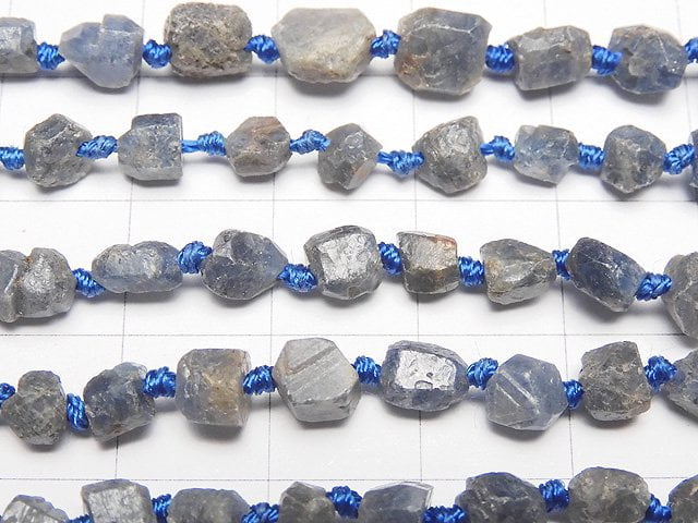 [Video] Sapphire Rough Faceted Nugget 1strand beads (aprx.17inch / 42cm)