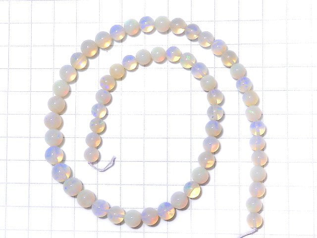 [Video] [One of a kind] Precious Opal AA++ Round 6-7.5mm 1strand beads (aprx.16inch / 39cm) NO.203