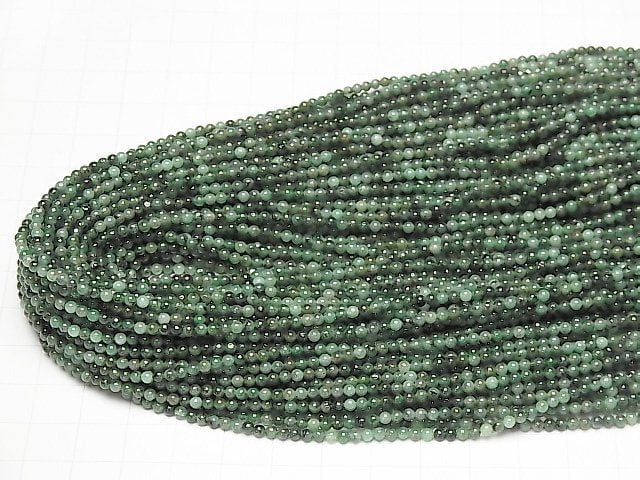 [Video] Emerald AA++ Round 2mm 1strand beads (aprx.15inch / 37cm)