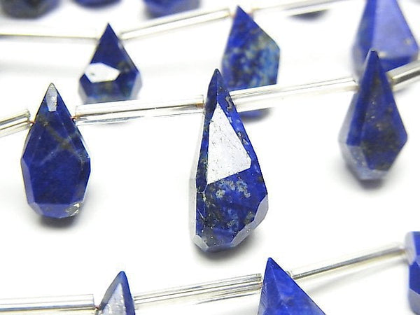 Drop, Faceted Briolette, Lapis lazuli Gemstone Beads