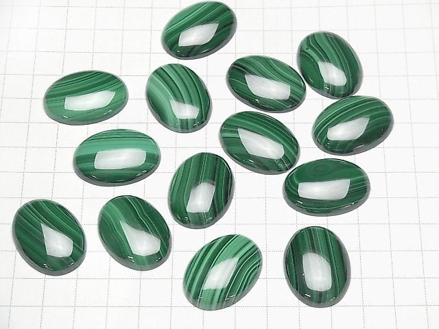 [Video]Malachite AAA Oval Cabochon 30x22mm 1pc