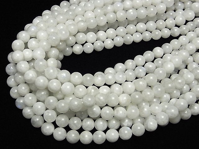 [Video] Rainbow Moonstone AA Round 8mm half or 1strand beads (aprx.15inch / 37cm)