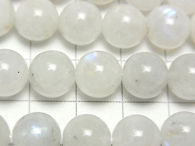 [Video] Rainbow Moonstone AA Round 10mm half or 1strand beads (aprx.15inch / 37cm)
