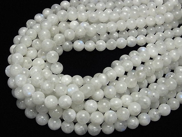 [Video] Rainbow Moonstone AA Round 10mm half or 1strand beads (aprx.15inch / 37cm)