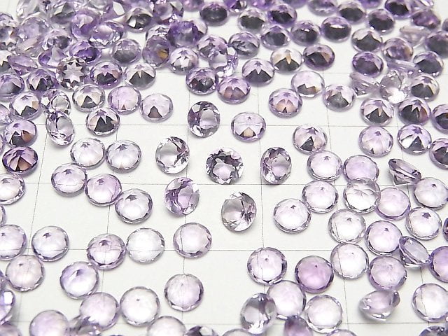 [Video]High Quality Amethyst AAA Loose stone Round Faceted 5x5mm 10pcs