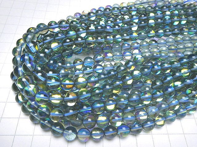 Blue Luna Flash Round 8mm 1strand beads (aprx.15inch/36cm)