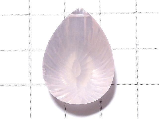 [Video] [One of a kind] High Quality Madagascar Rose Quartz AAA Pear shape Concave Cut 1pc NO.4