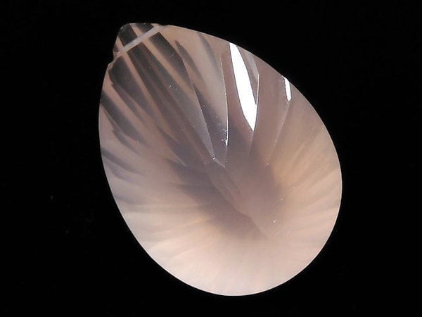 Concave Cut, One of a kind, Pear Shape, Rose Quartz One of a kind