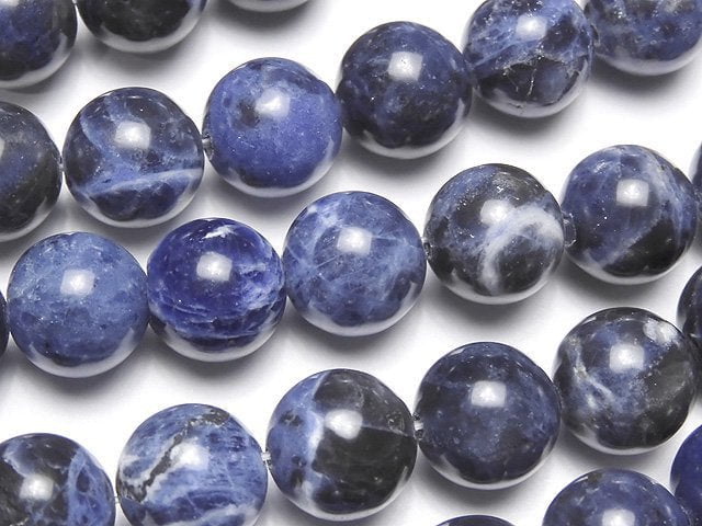 Round, Sodalite Gemstone Beads