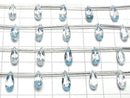 [Video] High Quality Sky Blue Topaz AAA Pear shape Faceted 12x5mm half or 1strand (8pcs )