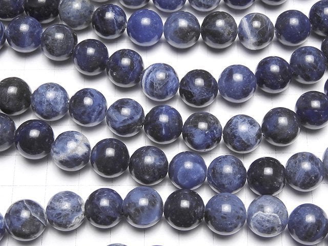 [Video] Sodalite AA++ Round 12mm half or 1strand beads (aprx.15inch / 37cm)