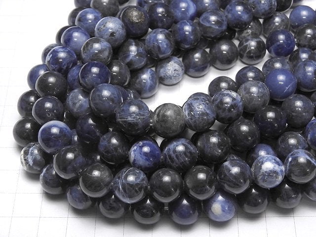 [Video] Sodalite AA++ Round 12mm half or 1strand beads (aprx.15inch / 37cm)