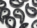 [Video] Black Jadeite AA++ Comma Shaped Bead 30x20mm 1pc