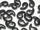 [Video] Black Jadeite AA++ Comma Shaped Bead 30x20mm 1pc
