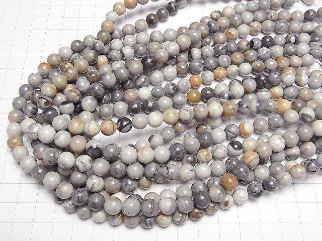 [Video] Picasso Jasper Round 8.5mm 1strand beads (aprx.15inch/37cm)