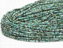 [Video] High Quality! Turquoise AA Faceted Button Rondelle 4x4x3mm 1strand beads (aprx.14inch / 35cm)