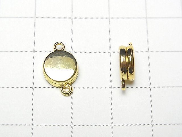 [Video] Metal parts Magnet type Clasp with Jump Ring 14x9mm Gold color 2pairs