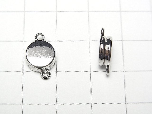 [Video] Metal parts Magnet type Clasp with Jump Ring 14x9mm Silver color 2pairs