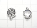 [Video] Metal parts Magnet type Clasp with Jump Ring 17x11mm Flower Silver color 1pair