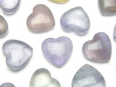 Fluorite, Heart Gemstone Beads