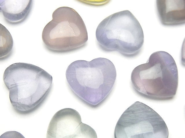 Fluorite, Heart Gemstone Beads