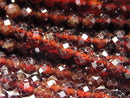 Faceted Round, Garnet Gemstone Beads