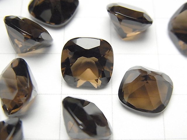 [Video] High Quality Smoky Quartz AAA Loose stone Square Faceted 10x10mm 3pcs