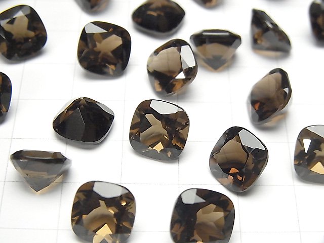 [Video] High Quality Smoky Quartz AAA Loose stone Square Faceted 10x10mm 3pcs