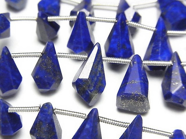 Drop, Faceted Briolette, Lapis lazuli Gemstone Beads