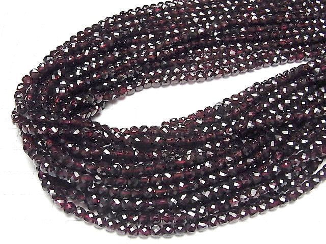 [Video] High Quality! Garnet AA++ Cube Shape 4x4x4mm half or 1strand beads (aprx.15inch/36cm)