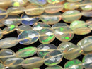 [Video]High Quality Ethiopian Opal AAA- Flat Faceted Nugget half or 1strand beads (aprx.15inch/38cm)