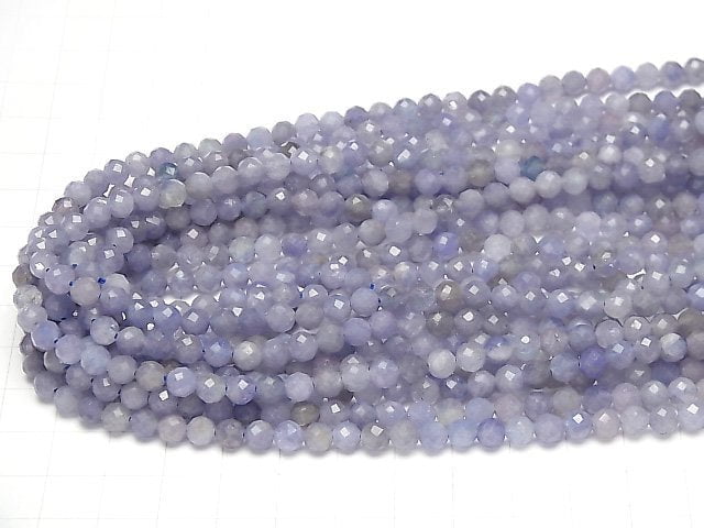 [Video] High Quality! Tanzanite AA++ Faceted Round 5mm half or 1strand beads (aprx.15inch / 36cm)