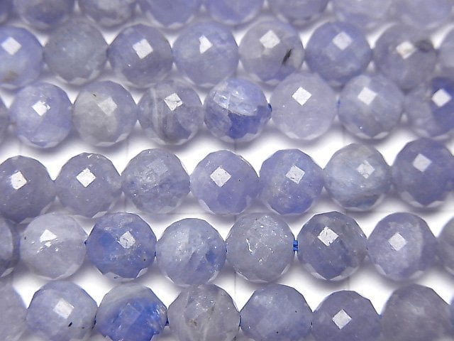 [Video] High Quality! Tanzanite AA++ Faceted Round 6mm half or 1strand beads (aprx.15inch / 36cm)