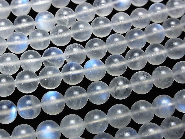 [Video] Sri Lanka Royal Blue Moonstone AA++ Round 10mm 1/4 or 1strand beads (aprx.15inch / 36cm)