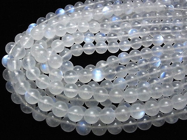 [Video] Sri Lankan Royal Blue Moonstone AA++ Round 10mm 1/4 or 1-strand beads (approx. 15 inches/36 cm)