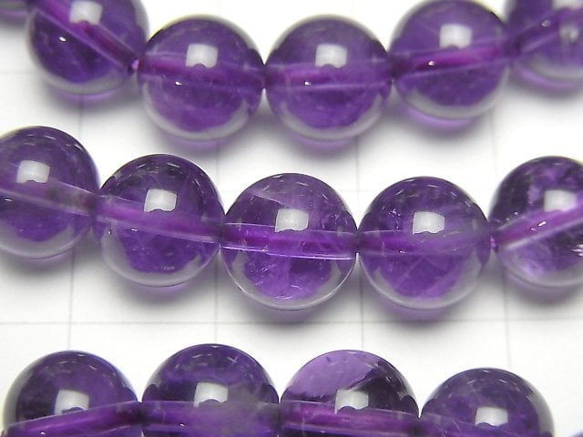 [Video] High Quality Amethyst AAA- Round 8mm Bracelet