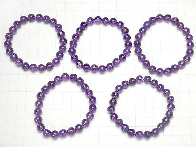 [Video] High-quality Amethyst AAA- Round 8mm Bracelet