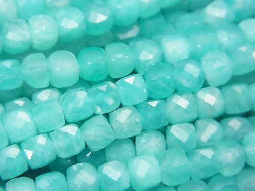 Amazonite, Cube Gemstone Beads