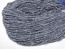 [Video] High Quality! Blue Sponge Coral Faceted Round 3mm 1strand beads (aprx.15inch / 36cm)