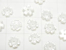 [Video] High Quality White Shell AAA Flower 6mm Center Hole 4pcs