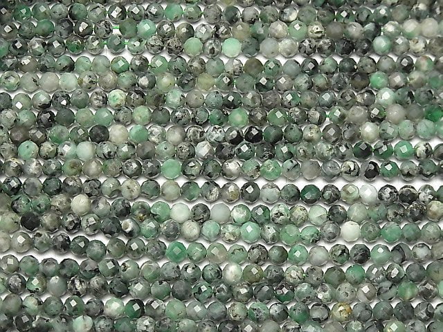 [Video] High Quality! Brazil Emerald AA+ Faceted Round 5mm 1strand beads (aprx.15inch / 36cm)