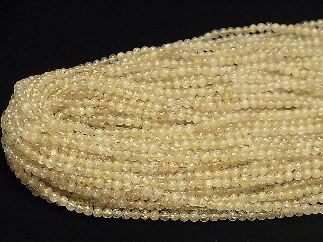 [Video] Rutilated Quartz AA+ Round 4mm 1strand beads (aprx.15inch / 38cm)