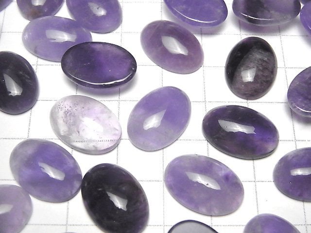 [Video] Amethyst AA+ Oval Cabochon 18x13mm 4pcs