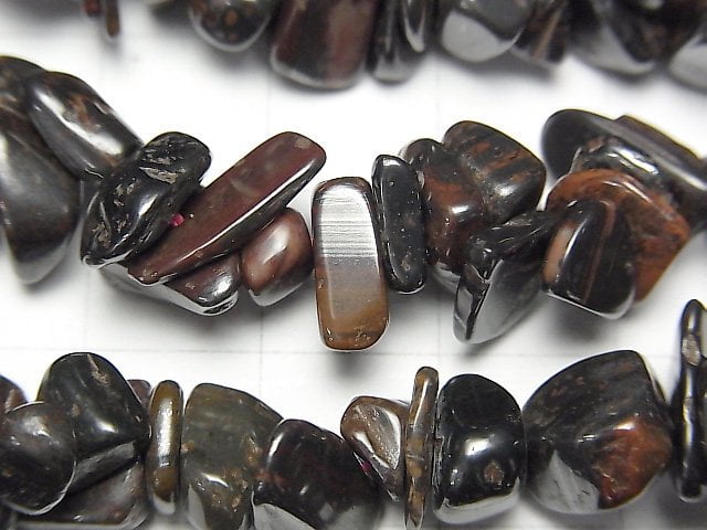 [Video] Iron Tiger's Eye Chips (Small Nugget) 1strand beads (aprx.15inch / 37cm)