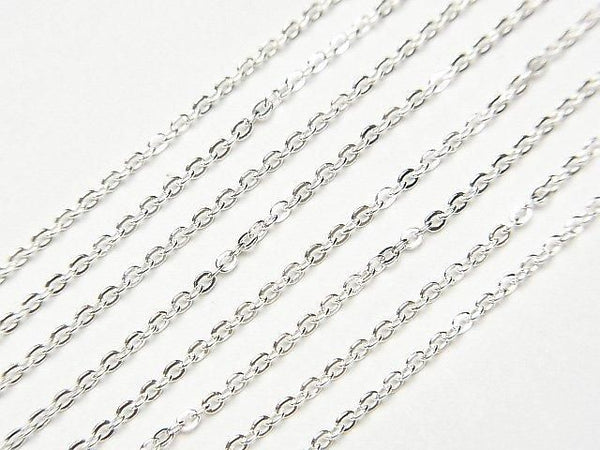 Silver925 Flat Cable Chain 1.2mm Pure Silver Finish 10cm