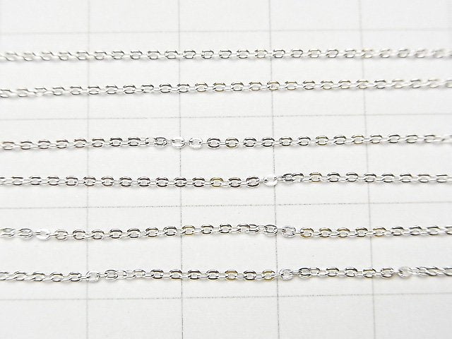 Silver925 Flat Cable Chain 1.2mm Pure Silver Finish 10cm