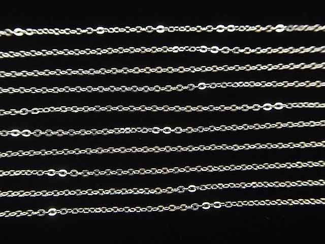 Silver925 Flat Cable Chain 1.2mm Pure Silver Finish 10cm